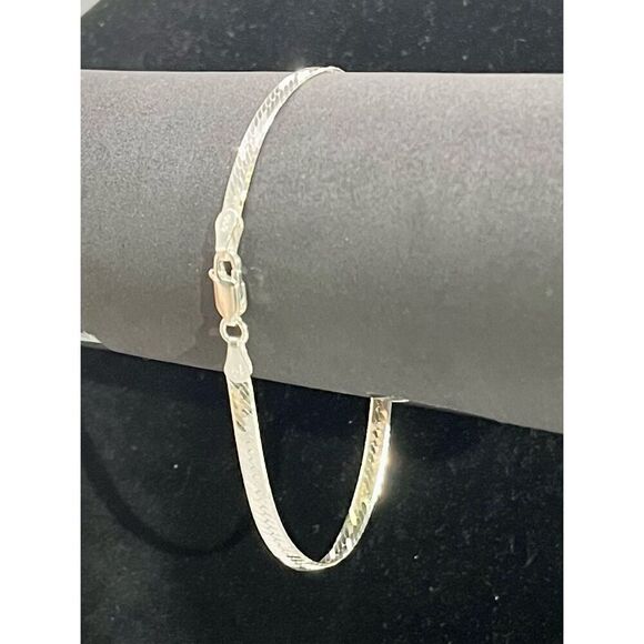 ACJ# Italian Sterling 925 Silver 7” Elegant Bracelet - Picture 6 of 9